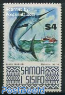 Samoa 1974 Definitive, Black Marlin 1v, Mint NH, Nature - Fish - Fishing - Poissons