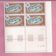 POLYNESIE FRANCAISE  POSTE AERIENNE Blocs De 4  Timbres Coin Date 1975  100FR - Unused Stamps