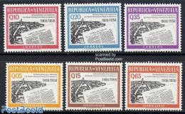 Venezuela 1960 Gazeta De Caracas 6v, Mint NH, History - Newspapers & Journalism - Venezuela