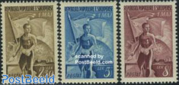 Albania 1949 Labour Day 3v, Mint NH, History - Various - Flags - Globes - Geographie