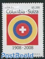 Colombia 2008 100 Years Friendship With Switzerland 1v, Mint NH - Kolumbien