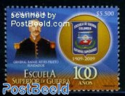 Colombia 2009 Superior War School 1v, Mint NH, History - Science - Coat Of Arms - Education - Kolumbien
