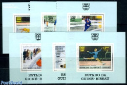 Guinea Bissau 1976 Winter Olympic Games 6 S/s, Mint NH, Sport - (Bob) Sleigh Sports - Ice Hockey - Olympic Winter Game.. - Winter (Other)