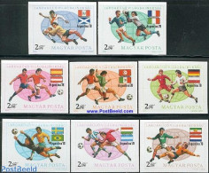 Hungary 1978 World Cup Football 8v Imperforated, Mint NH, History - Sport - Flags - Football - Ungebraucht