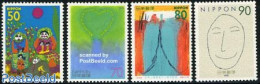 Japan 1998 Human Rights Declaration 4v, Mint NH, History - Human Rights - Art - Children Drawings - Unused Stamps
