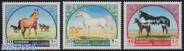 Jordan 1969 Arab Horses 3v, Mint NH, Nature - Horses - Jordan