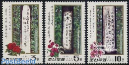 Korea, North 1989 Anti Japanese Trees 3v, Mint NH, History - Nature - World War II - Flowers & Plants - Trees & Forests - Guerre Mondiale (Seconde)