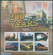 Ghana 2005 200 Year Trains 6v M/s, Mogul 2-6-0, Mint NH, Transport - Railways - Treinen