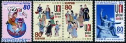 Japan 2010 Global World Contact 4v (2v+[:]), Mint NH, Art - Sculpture - Unused Stamps