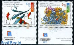 Israel 2011 Int. Year Of Chemistry 2v, Mint NH, Science - Chemistry & Chemists - Neufs (avec Tabs)
