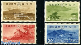 Japan 1939 National Park 4v, Unused (hinged), History - Nature - Sport - Geology - National Parks - Mountains & Mounta.. - Unused Stamps