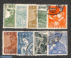 Japan 1948 Industry 9v, Mint NH, Transport - Various - Railways - Industry - Unused Stamps