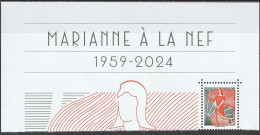 2024 - BF - Y&T N° 5xxx - "MARIANNE A LA NEF 1959-2024" - Timbre Issu BLOC SPECIALE PARIS PHILEX 2024 - NEUF ** - Mint/Hinged