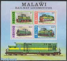 Malawi 1976 Locomotives S/s, Mint NH, Transport - Railways - Treinen