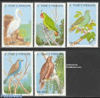 Sao Tome/Principe 1993 Birds 5v, Mint NH, Nature - Birds - Parrots - São Tomé Und Príncipe