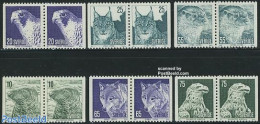 Sweden 1973 Animals 6 Pairs, Normal Paper, Mint NH, Nature - Animals (others & Mixed) - Birds - Unused Stamps