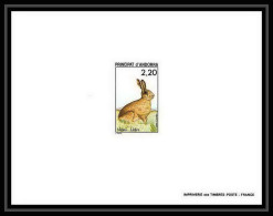 épreuve De Luxe / Deluxe Proof Andorre Andorra N°374 Lièvre Hare Rabbit Animal Animaux - Rabbits