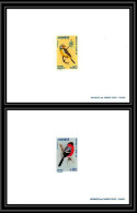 épreuve De Luxe / Deluxe Proof Andorre Andorra N°240 /241 Oiseaux (bird Birds Oiseau) Venturon Bouvreuil (bullfinch) - Collections, Lots & Series