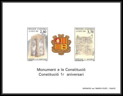 Andorre Andorra Bloc BF N°443A 1er Anniversaire De La Constitution  - Blocks & Sheetlets
