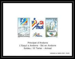 Andorre Andorra Bloc BF N°426 A Station De Ski Andorranes SPORT Non Dentelé ** MNH Imperf Deluxe Proof - Ski