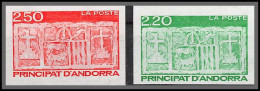 Andorre (Andorra) N°410 / 411 Ecu Primitif Des Vallées Non Dentelé Imperf ** Mnh  - Ungebraucht