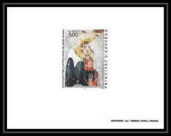 Andorre (Andorra) N°396 Tableaux Painting Fragment Santa Coloma Eglise Church épreuve De Luxe Deluxe Proof 1990 Cote 60 - Unused Stamps