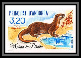 Andorre (Andorra) N°394 Loutre Otter Ottar Ludria Animals Faune Faune Non Dentelé Imperf Neuf ** MNH 1990 - Unused Stamps
