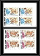 Andorre (Andorra) N°405/406 Animaux Animals Vache Caw Mouton Sheep Non Dentelé Imperf Neuf ** MNH 1991 Bloc 4 Cote 200 - Unused Stamps