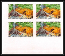 Andorre (Andorra) N°386 Les Mines De Fer Llorts Non Dentelé Imperf ** Mnh Bloc 4 1990 - Neufs