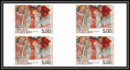 Andorre (Andorra) N°375 Tableau (painting) Fresque église La Vieille Church Non Dentelé Imperf MNH ** Cote 200 Bloc 4 - Unused Stamps