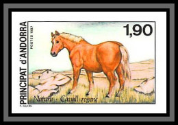 Andorre (Andorra) N°361 Cheval (chevaux Horse Horses) Non Dentelé Imperf ** Mnh 1987 - Ongebruikt