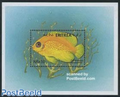 Eritrea 2000 Red Sea Fish S/s, Centropyge Flavissimus, Mint NH, Nature - Fish - Peces