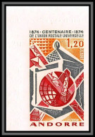 Andorre (Andorra) N°242 Centenaire De L'UPU 1974 Non Dentelé Imperf ** MNH Coin De Feuille - U.P.U.