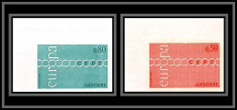 Andorre (Andorra) N°212/213 Europa 1971 Non Dentelé Imperf ** MNH Coin De Feuille Cote 110 Euros - Unused Stamps