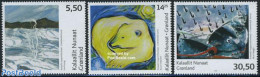 Greenland 2008 Modern Art 3v, Mint NH, Nature - Bears - Fish - Art - Modern Art (1850-present) - Paintings - Unused Stamps