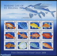 Saint Helena 2008 Marine Life Of St. Helena 12v M/s, Mint NH, Nature - Fish - Poissons