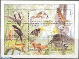 Mozambique 2003 Animals 9v M/s, Mint NH, Nature - Animals (others & Mixed) - Birds - Butterflies - Deer - Flowers & Pl.. - Mosambik