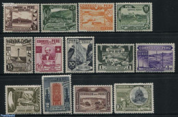 Peru 1938 Definitives 13v, Mint NH, Nature - Transport - Birds - Railways - Treinen