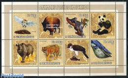 Sao Tome/Principe 2006 Endangered Animals 4v+tabs M/s, Mint NH, Nature - Animals (others & Mixed) - Birds - Cat Family.. - Sao Tome Et Principe