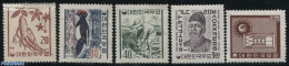 Korea, South 1961 Definitives 5v, Mint NH, Nature - Various - Birds - Agriculture - Woodpeckers - Landbouw