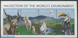 Comoros 1999 Environment 4v M/s, Mint NH, Nature - Animals (others & Mixed) - Birds - Storks - Comoros