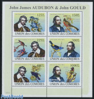 Comoros 2008 Aubon & Gould 6v M/s, Mint NH, Nature - Birds - Comoros