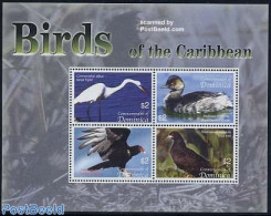 Dominica 2004 Birds 4v M/s, Great Egret, Mint NH, Nature - Birds - Birds Of Prey - Dominikanische Rep.