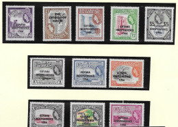 British Guyana Mnh ** 1966-67 Sideways Watermark (only 12c With Little Crease) - British Guiana (...-1966)