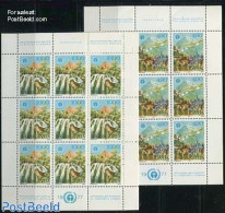 Yugoslavia 1977 Environment 2 M/ss, Mint NH, Nature - Birds - Environment - Flowers & Plants - Water, Dams & Falls - Nuevos
