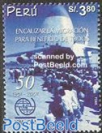 Peru 2002 50 Years I.O.M. 1v, Mint NH, Transport - Aircraft & Aviation - Airplanes