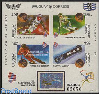 Uruguay 1994 Olympic Winter Winners S/s Imperf.(no Postal Value, Mint NH, Sport - Olympic Winter Games - Skiing - Skisport