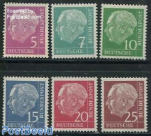 Germany, Federal Republic 1954 Definitives Fluorescent 6v, Mint NH - Nuovi