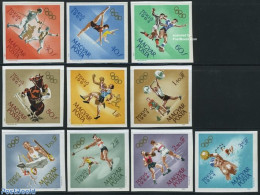 Hungary 1964 Olympic Games Tokyo 10v Imperforated, Mint NH, Nature - Sport - Horses - Athletics - Boxing - Fencing - F.. - Nuevos