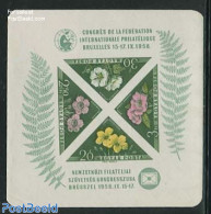 Hungary 1958 FIP Congress S/s Imperforated, Mint NH, Nature - Flowers & Plants - Philately - Ongebruikt